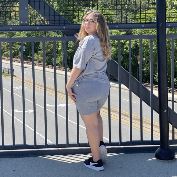 MOOD “Not Your Average” Biker Set in Heather Grey - Picture 5 of 5